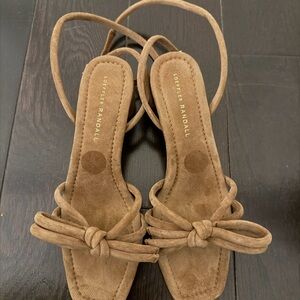 Loeffler Randall Brown Knotted Sandals